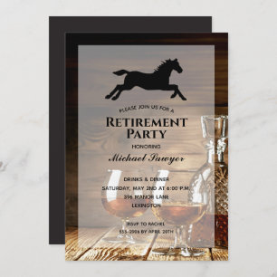 Invitations Rustique Whiskey Retirement Party