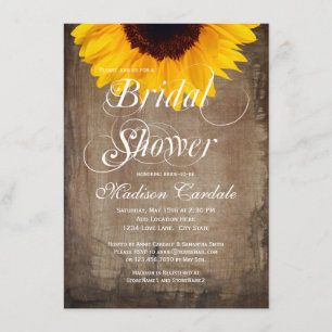 Invitations rustiques de Fête de la mariée de