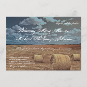 Invitations rustiques de mariage campagnard de