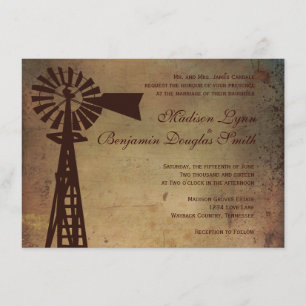 Invitations rustiques de mariage de ferme de