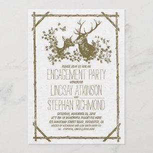 Invitations rustiques d'un parti d'engagement avec