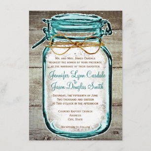 Invitations rustiques en bois de mariage de grange