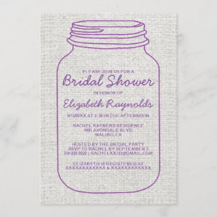 Invitations rustiques pourpres de Fête de la