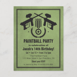 Invitations Faire Part Paintball Zazzle Fr