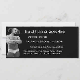 Invitations Satyr in Briefs II (2 côtés)