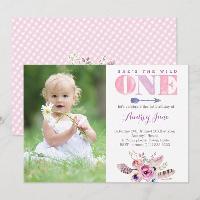 invitations sauvages, le grand, carte photo de 1er (Devant / Derrière)