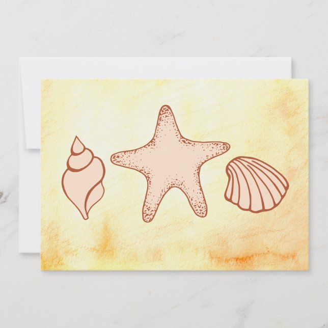 Invitations Seashell Beach (Devant)