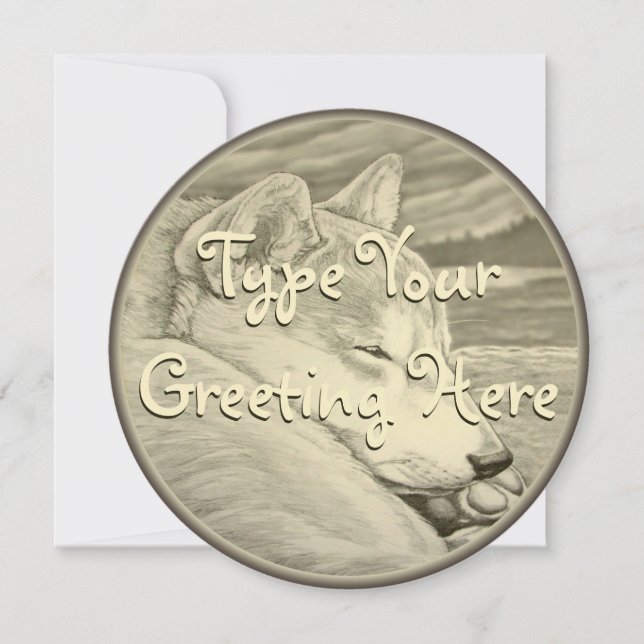 Invitations Shiba Inu Cartes Shiba Inu personnalis (Devant)