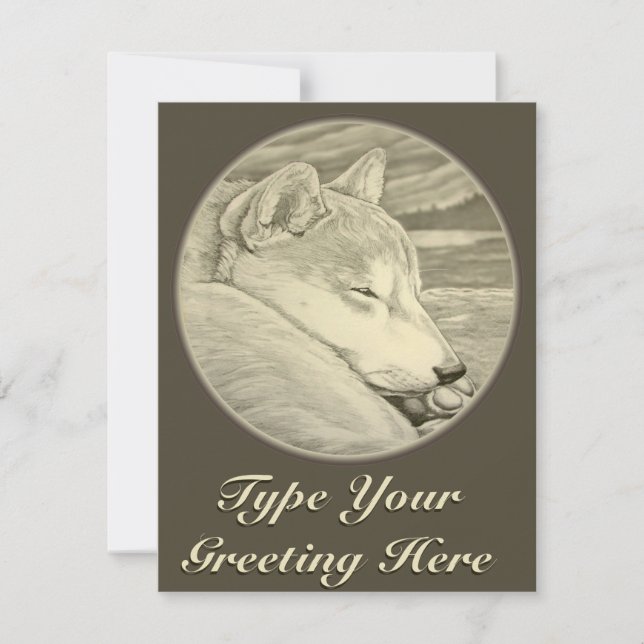 Invitations Shiba Inu Cartes Shiba Inu personnalis (Devant)