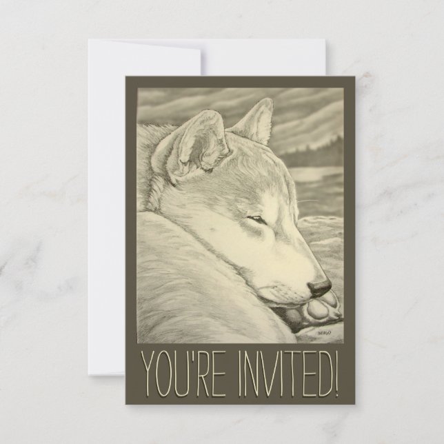 Invitations Shiba Inu Cartes Shiba Inu personnalis (Devant)