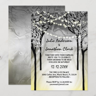 Invitations Silver et Gold Fire et Ice Wedding