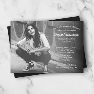 Invitations simples de la fête de graduation photo