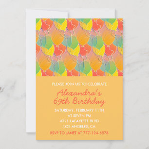 Invitations simples pour 69e anniversaire Ballons 