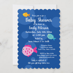 Invitations sous-marine à thème bébé