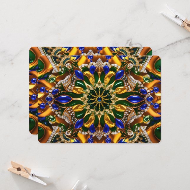 Invitations spéciales avec Brazil Design (Devant/Arrière en situation)