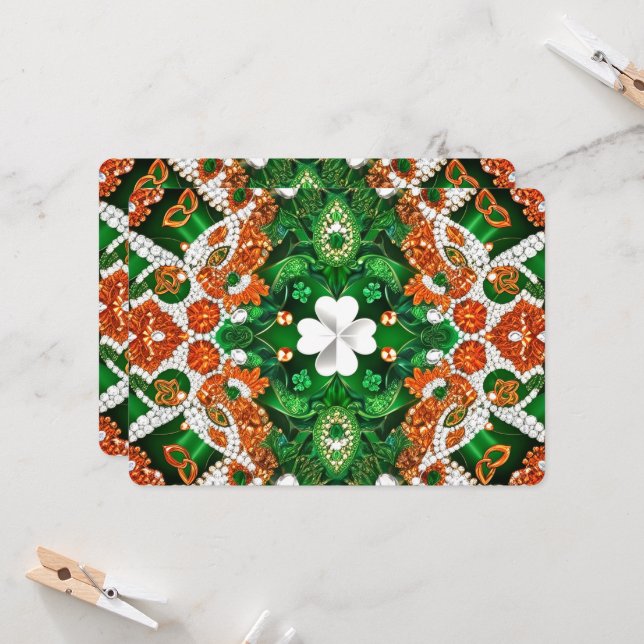 Invitations spéciales avec Ireland Colours Design (Devant/Arrière en situation)