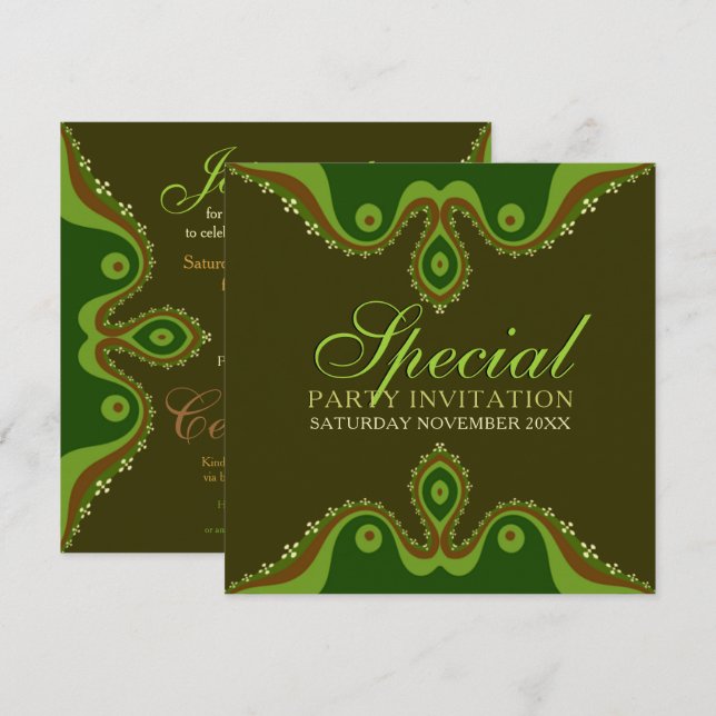 Invitations spéciales Terre Goddesian (Devant / Derrière)