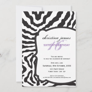 INVITATIONS SPÉCIAUX :: superbe zebra 4P