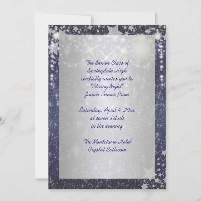 Invitations Starry Night Prom (Devant)