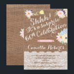 invitations surprise à 60e anniversaire, fête surp<br><div class="desc">surprise 60e anniversaire invitations anniversaire femme</div>