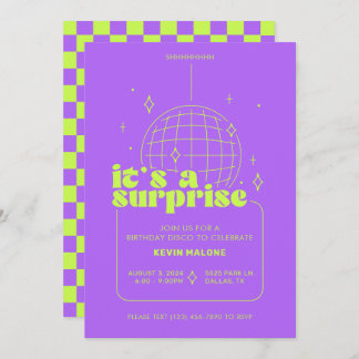 Invitations Surprise Disco Party