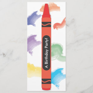 Invitations thématiques Crayon Rouge