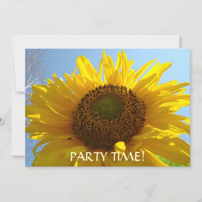 INVITATIONS TOURNESOLS Party Time ! Invitations Fê (Devant)