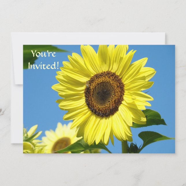 INVITATIONS Tournesols Vous êtes invités Fête des  (Devant)