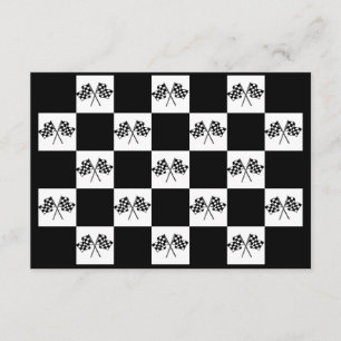 Invitations Toute course automatique À damiers dra