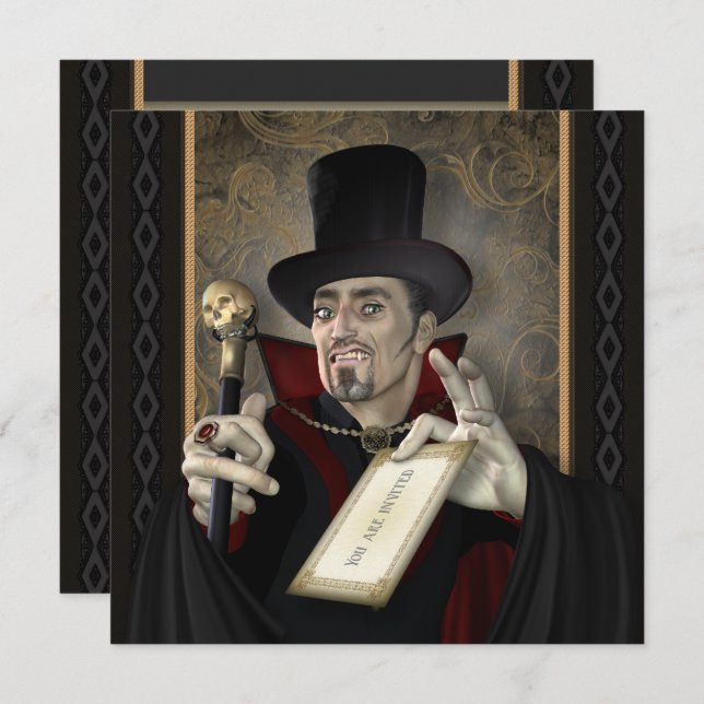 Invitations traditionnelles des Carrés Vampires (Devant / Derrière)