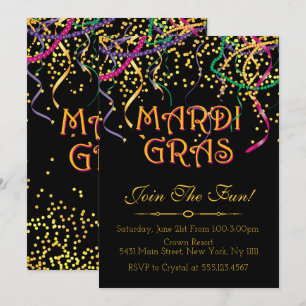 Invitations traditionnelles Mardi Gras