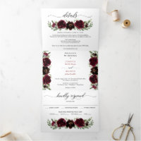 Invitations Tri-Fold du Mariage de automne Citroui