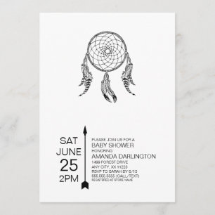 Invitations tribaux de baby shower de Dreamcatcher