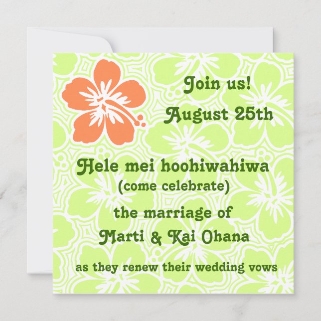 Invitations tropicales de Kono Hibiscus (Devant)