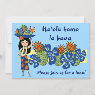 Invitations tropicales de Luau