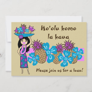 Invitations tropicales de Luau