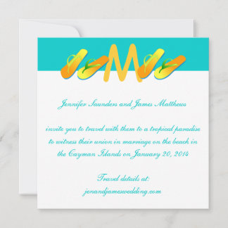 Invitations tropicales de mariage de bascules