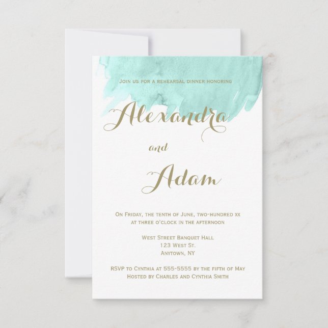 Invitations vertes en bon état de dîner de (Devant)