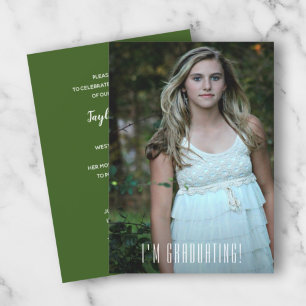 Invitations Vertical Photo Graduation Party