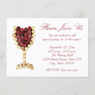 Invitations Vin De Cork Verre