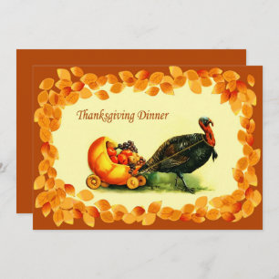 Invitations vintage Art Thanksgiving Diner