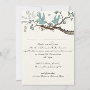 Invitations vintage Robin's Oeuf Blue Wedding