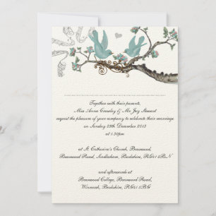 Invitations vintage Robin's Oeuf Blue Wedding