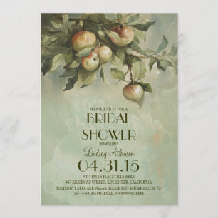 invitations vintages à la douche nuptiale des pomm