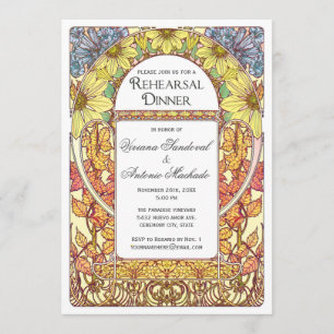 Invitations vintages colorées de dîner de