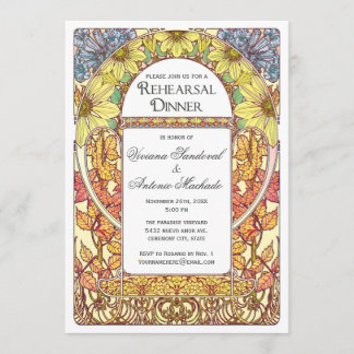 Invitations vintages colorées de dîner de