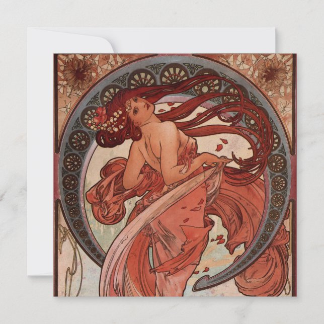 Invitations vintages de danse d'Alphonse Mucha (Devant)