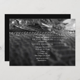 Invitations Vintages de diamants et perles de glam