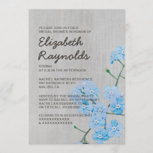 Invitations Vintages de douches pour l'oubli-moi-p