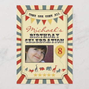 Invitations vintages de fête d'anniversaire de